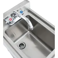 Universal 14" 1 Bowl Underbar Sink with Faucet