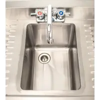 Universal 36" 1 Bowl Underbar Sink with Faucet and Two Drainboards