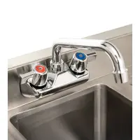 Universal 36" 1 Bowl Underbar Sink with Faucet and Two Drainboards