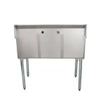 Universal BS2112-3 - Three Compartment Sink - 36"