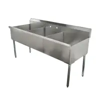 Universal BS2424-3 - Three Compartment Sink - 72"