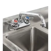 Universal 48" 3 Bowl Underbar Sink with Left Drainboard and Faucet