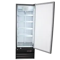 Universal LDC10 21” Black Swing Solid Door Reach In Refrigerator