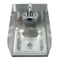 Universal HS-12SS - 12" x 16"  Wall Mount Hand Sink with Faucet and Side Splash