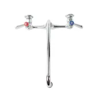 Universal 12” Low Lead Wall Mount Swing Spout Faucet - 8” Centers