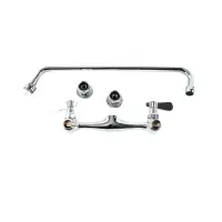 Universal 16” Low Lead Wall Mount Swing Spout Faucet - 8” Centers