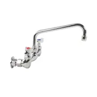 Universal 8” Low Lead Wall Mount Swing Spout Faucet - 8” Centers