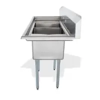 Universal LJ1216-2RL - 48" Two Compartment Sink W/ Two Drainboards