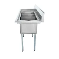 Universal LJ1216-3RL - 60" Three Compartment Sink W/ Two Drainboards