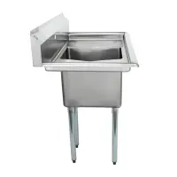 Universal LJ1216-1RL - 36" One Compartment Sink W/ Two Drainboards