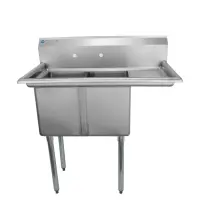 Universal LJ1216-2R - 39" Two Compartment Sink W/ Right Drainboard