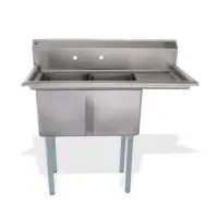 Universal LJ1416-2R - 45" Two Compartment Sink W/ Right Drainboard