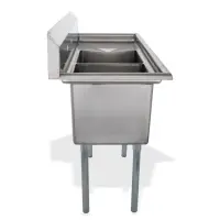 Universal LJ1416-2R - 45" Two Compartment Sink W/ Right Drainboard