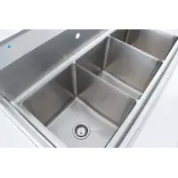 Universal LJ1416-3R - 59" Three Compartment Sink W/ Right Drainboard