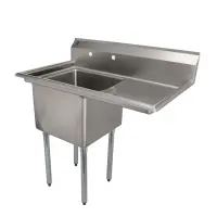 Universal LJ1818-1R - 39" One Compartment Sink W/ Right Drainboard