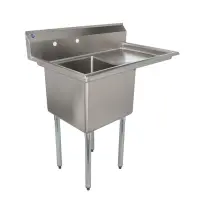 Universal LJ1818-1R - 39" One Compartment Sink W/ Right Drainboard