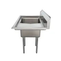 Universal LJ1818-1R - 39" One Compartment Sink W/ Right Drainboard