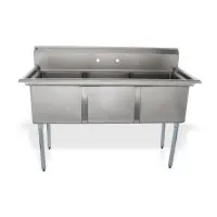 Universal LJ1821-3 - 59" Three Compartment Sink - NSF Certified