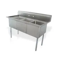 Universal LJ1821-3 - 59" Three Compartment Sink - NSF Certified