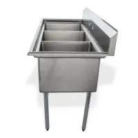 Universal LJ1821-3 - 59" Three Compartment Sink - NSF Certified