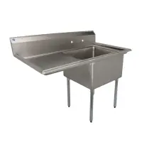 Universal LJ2424-1L - 51" One Compartment Sink W/ Left Drainboard