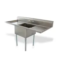 Universal LJ2424-1RL - 72" One Compartment Sink W/ Two Drainboards