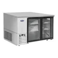 Atosa MBB48G - 48" Glass Door Back Bar Cooler - Stainless Steel