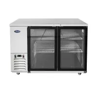 Atosa MBB59G - 59" Glass Door Back Bar Cooler - Stainless Steel