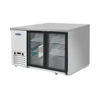 Atosa MBB59G - 59" Glass Door Back Bar Cooler - Stainless Steel