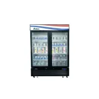 Atosa MCF8727GR - 55" Glass Door Refrigerator - 2 Sliding Doors - 44.85 cu. ft. - Bottom Mount