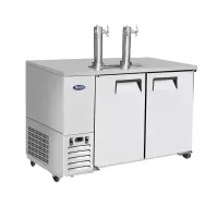 Atosa MKC58 - 58" Dual Faucet Beer Dispenser Keg Cooler - Stainless Steel