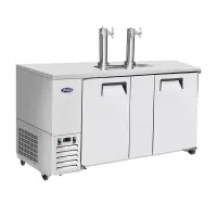 Atosa MKC68 - 68" Dual Faucet Beer Dispenser Keg Cooler - Stainless Steel