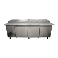 Universal UPPT92 92” Three Door Pizza Prep Table Refrigerator