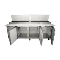 Universal UPPT92 92” Three Door Pizza Prep Table Refrigerator