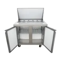 Universal USPT36 36” Mega Top Two Door Sandwich Prep Table Refrigerator