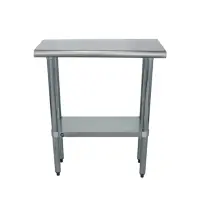 Universal SG1430 - 30" X 14" Stainless Steel Work Table W/ Galvanized Under Shelf