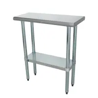 Universal SG1430 - 30" X 14" Stainless Steel Work Table W/ Galvanized Under Shelf