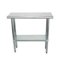 Universal SG1436 - 36" X 14" Stainless Steel Work Table W/ Galvanized Under Shelf