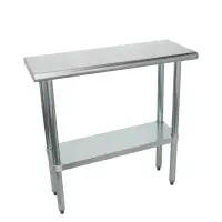 Universal SG1436 - 36" X 14" Stainless Steel Work Table W/ Galvanized Under Shelf