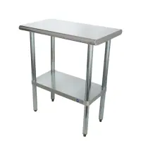 Universal SG1830 - 30" X 18" Stainless Steel Work Table W/ Galvanized Under Shelf