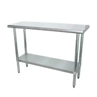 Universal SG1848 - 48" X 18" Stainless Steel Work Table W/ Galvanized Under Shelf