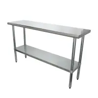 Universal SG1860 - 60" X 18" Stainless Steel Work Table W/ Galvanized Under Shelf