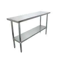 Universal SS1860 - 60" X 18" Stainless Steel Work Table W/ Stainless Steel Under Shelf