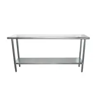 Universal SS1872 - 72" X 18" Stainless Steel Work Table W/ Stainless Steel Under Shelf