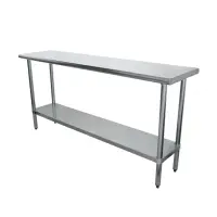 Universal SS1872 - 72" X 18" Stainless Steel Work Table W/ Stainless Steel Under Shelf