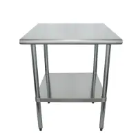 Universal SS2424 - 24" X 24" Stainless Steel Work Table W/ Stainless Steel Under Shelf