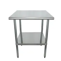 Universal SG2424 - 24" X 24" Stainless Steel Work Table W/ Galvanized Under Shelf