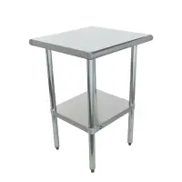 Universal SS2424 - 24" X 24" Stainless Steel Work Table W/ Stainless Steel Under Shelf