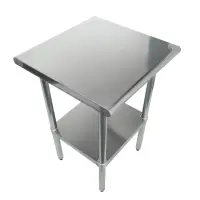 Universal SS2424 - 24" X 24" Stainless Steel Work Table W/ Stainless Steel Under Shelf