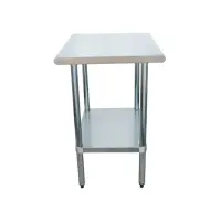 Universal SS2430 - 24" X 30" Stainless Steel Work Table W/ Stainless Steel Under Shelf